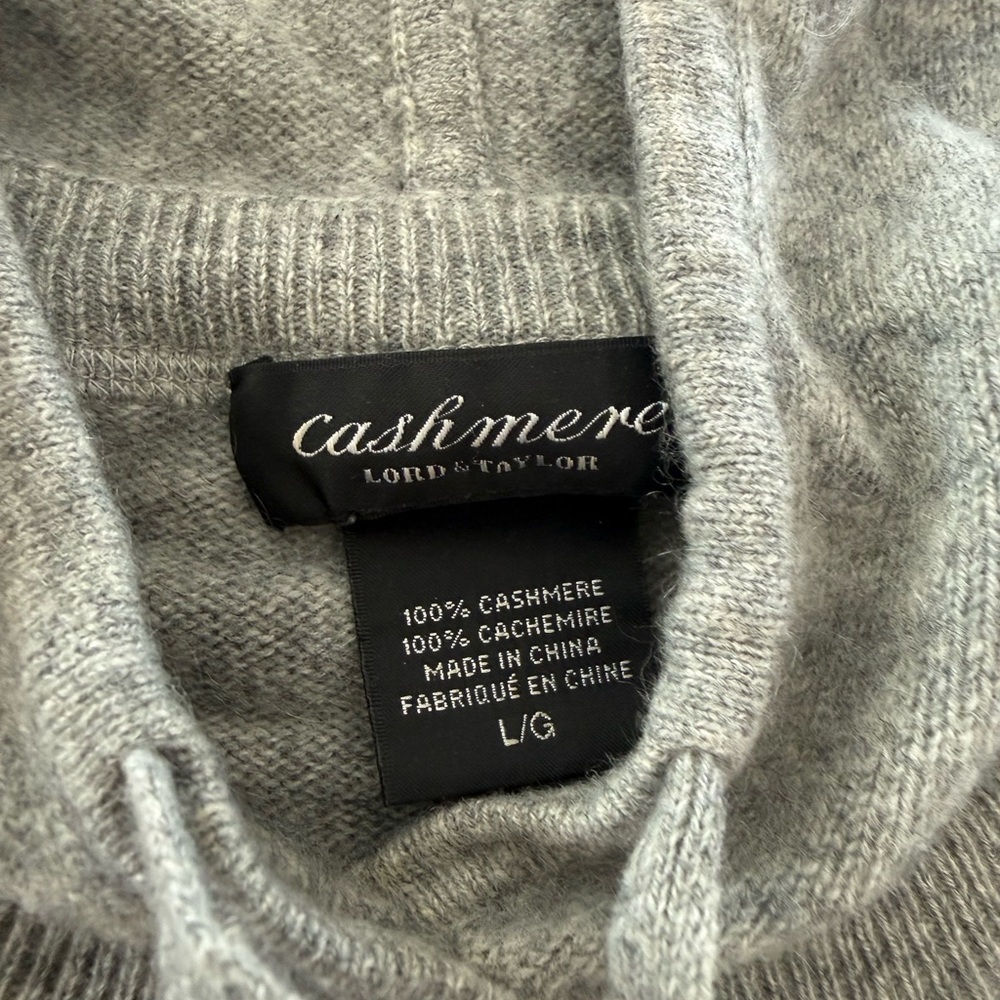 Gray Men's Lord & Taylor Cashmere Sweater - Picture 8 of 8